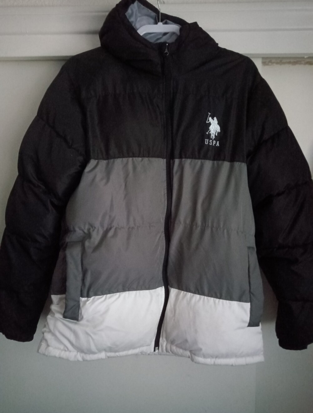 U.S. Polo Assn. Tri-color Quilted Hooded Puffer